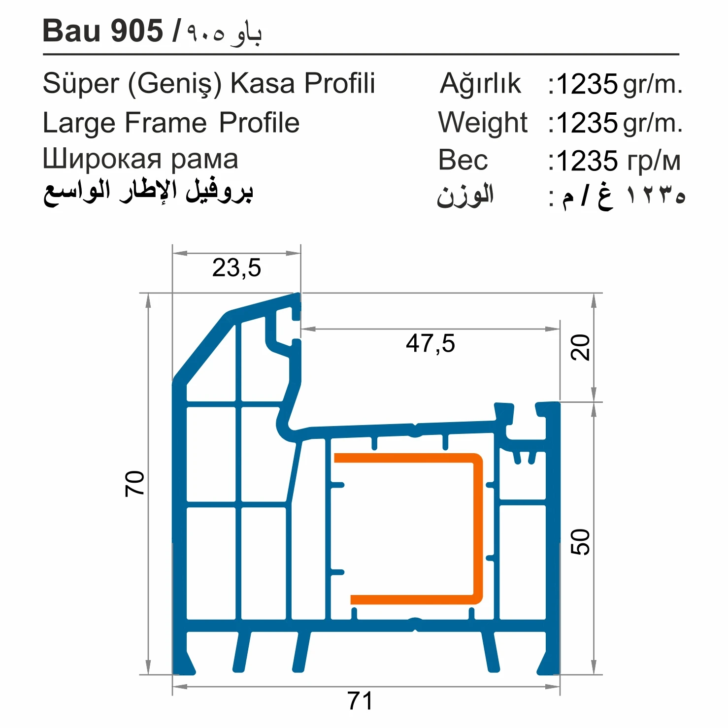 Bau 900 (71 mm)