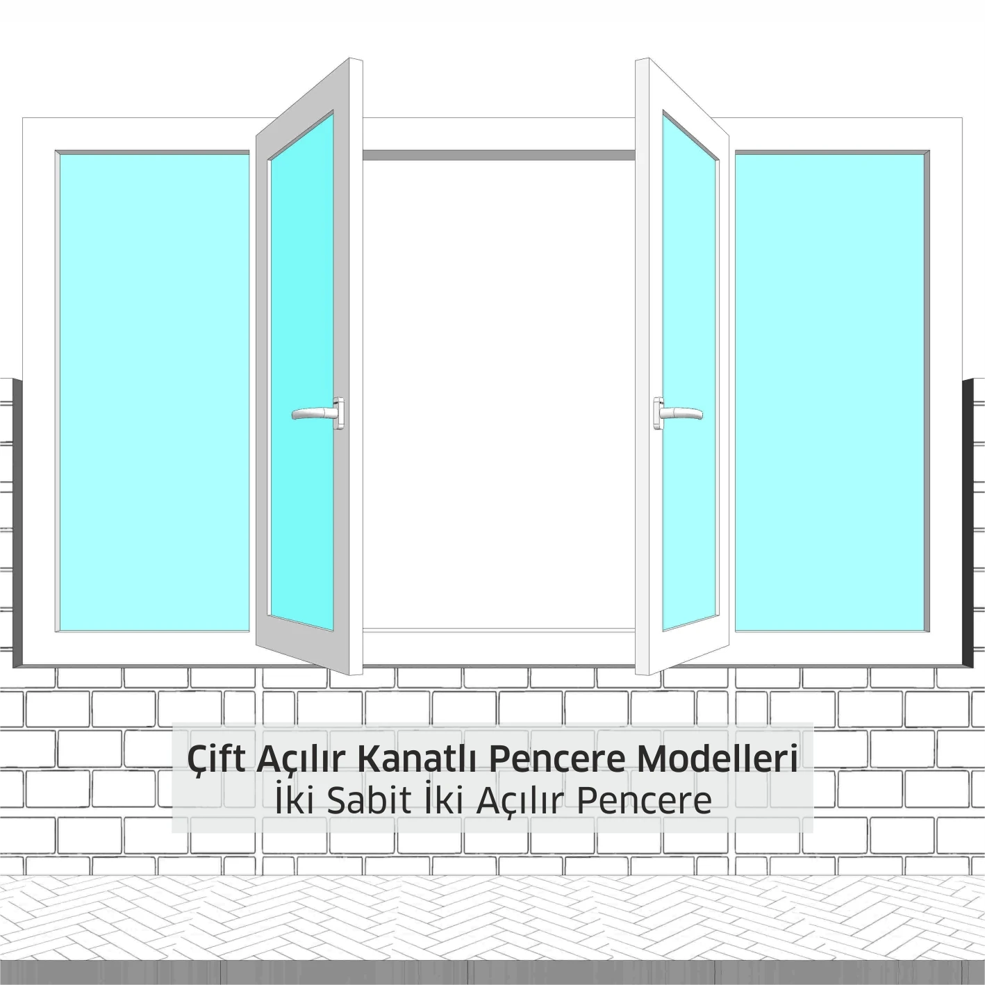 Çift Açılır Kanatlı Pencere Modelleri
